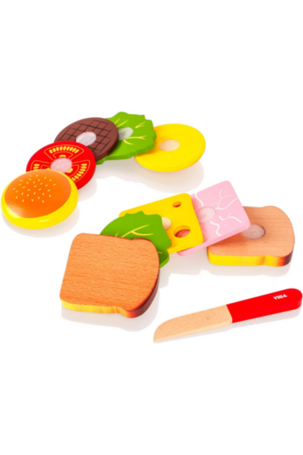 VIGA | Wooden Hamburger & Sandwich Set | 50810