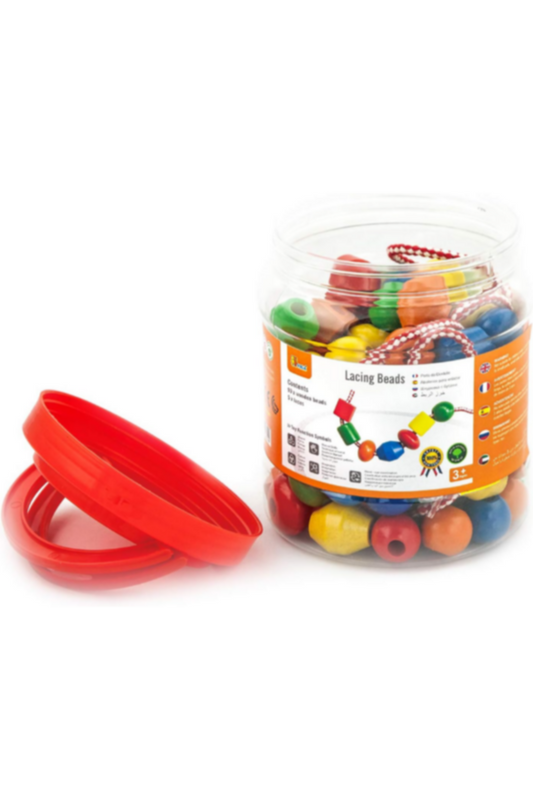 VIGA | Wooden Jumbo Lacing Beads Tub | 58304