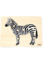 VIGA | Wooden Montessori Puzzle Zebra For Kids Ages 18+ Months | 44603