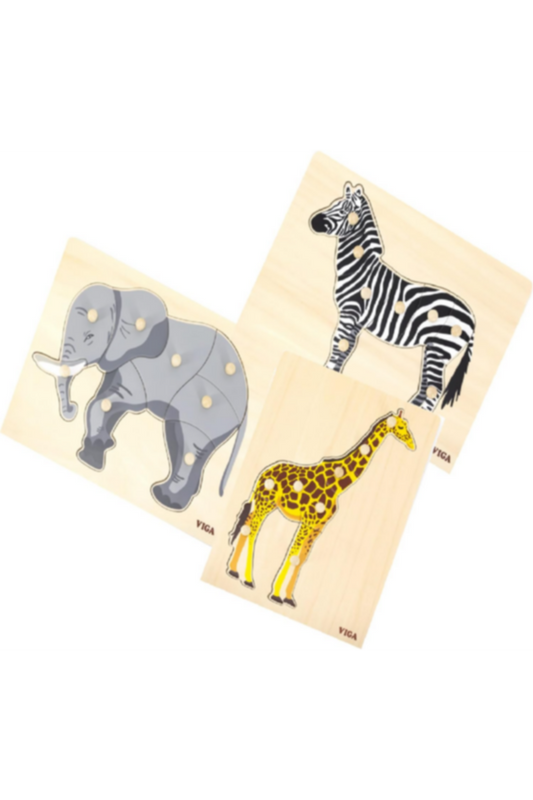 VIGA | Wooden Montessori Puzzle Zebra For Kids Ages 18+ Months | 44603
