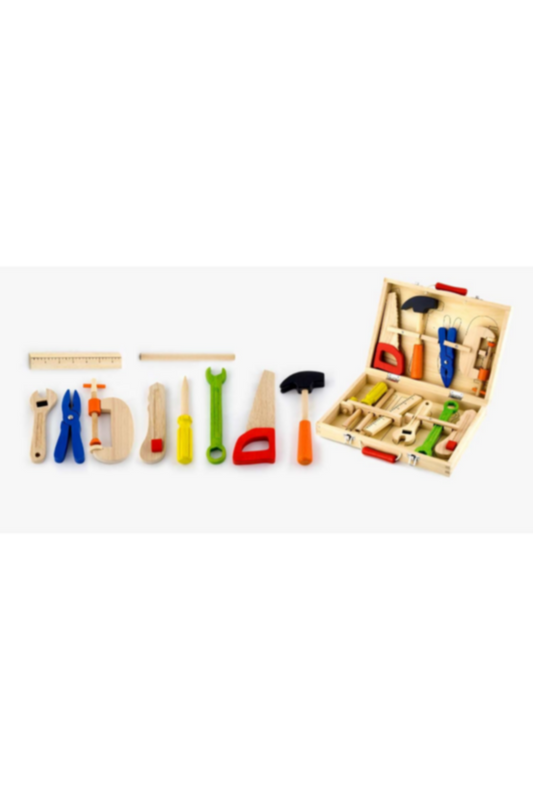VIGA | Wooden Tool Box - 12 Pcs Age 3+ Yrs | 50387
