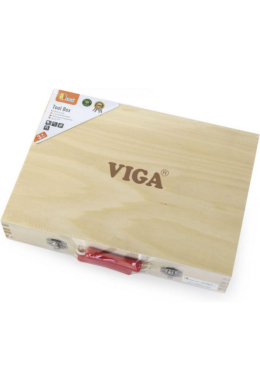 VIGA | Wooden Tool Box - 12 Pcs Age 3+ Yrs | 50387