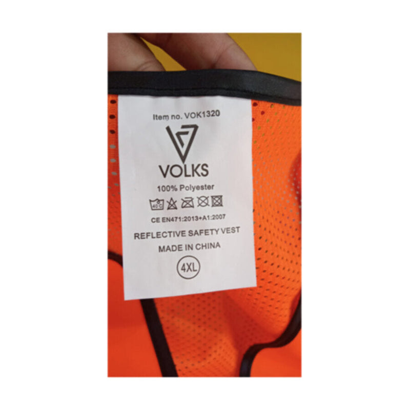 VOLKS | Reflective Safety Vest Orange | VOK1320