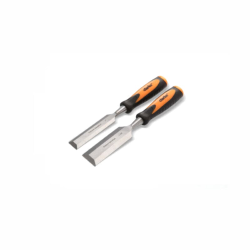 CLARKE | Wood Chisel 2 inch Chrome Carbon Steel Blade with Orange/Black Color Impact Resistant Handle | WC2C