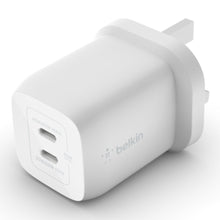 BELKIN | BOOSTâ†‘CHARGE PRO Dual USB-C GaN Wall Charger with PPS 65W White | WCH013myWH