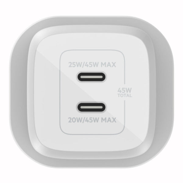 BELKIN | BOOSTâ†‘CHARGE PRO Dual USB-C GaN Wall Charger with PPS 45W White | WCH011myWH