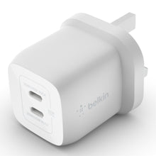 BELKIN | BOOSTâ†‘CHARGE PRO Dual USB-C GaN Wall Charger with PPS 45W White | WCH011myWH