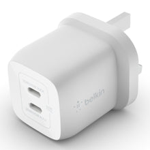 BELKIN | BOOSTâ†‘CHARGE PRO Dual USB-C GaN Wall Charger with PPS 45W White | WCH011myWH