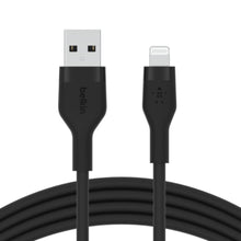 BELKIN | BOOSTâ†‘CHARGE Flex USB-A Cable with Lightning Connector 1m Black | CAA008BT1MBK