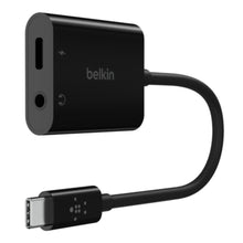 BELKIN | RockStar 3.5mm Audio + USB-C Charge Adapter Black | NPA004btBK
