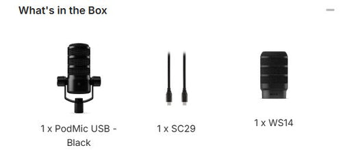 RODE | PodMic USB Dynamic Broadcast Microphone Black