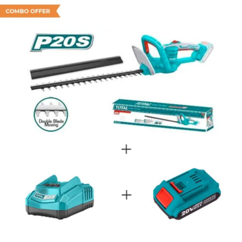 TOTAL | Combo Lithium-Ion Hedge Trimmer+Battery+Charger | THTLI20018
