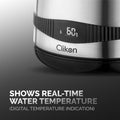 CLIKON | Stainless Steel Electric Kettle With Adjustable Temperature Control LED Display 1.7L 2200W | CK5140