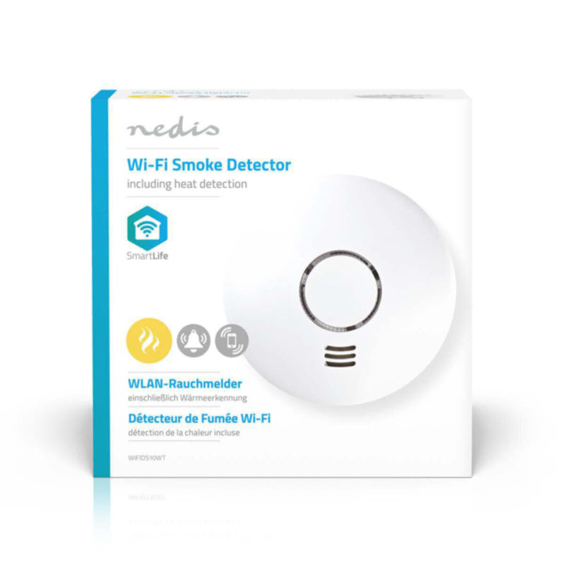 NEDIS | Smartlife Wi-Fi Smoke Detector with Heat Detection | WIFIDS10WT