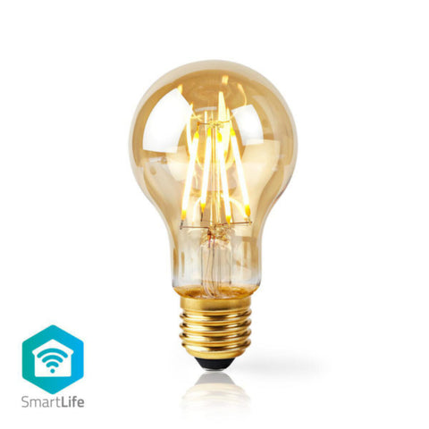 NEDIS | WiFi Smart LED Filament Bulb - E27 - A60 - 5W - 500lm | WIFILF10GDA60