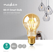 NEDIS | WiFi Smart LED Filament Bulb - E27 - A60 - 5W - 500lm | WIFILF10GDA60