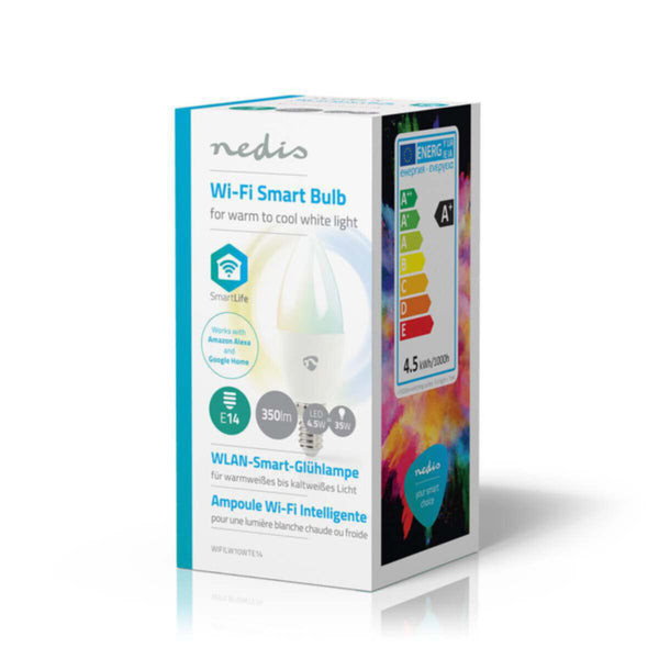 NEDIS | WiFi Smart LED Bulb Warm to Cool White - E14 | WIFILW10WTE14