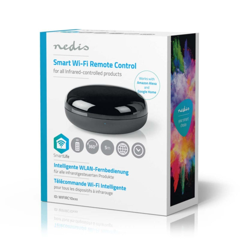 NEDIS | Smart Wi-Fi Remote Control for all Infrared-Controlled Products | WIFIRC10CBK