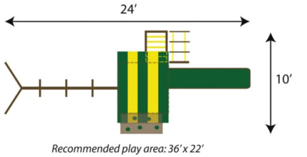 EASTERN JUNGLE GYM | Straigh-Base Dream Outdoor Swing Set | EJG115TOY00002
