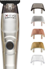 GAMMA+ | X-Evo Trimmer Microchipped Magnetic Motor with Interchangeable Lids Matte Colors, 3 Guards, Charging Stand