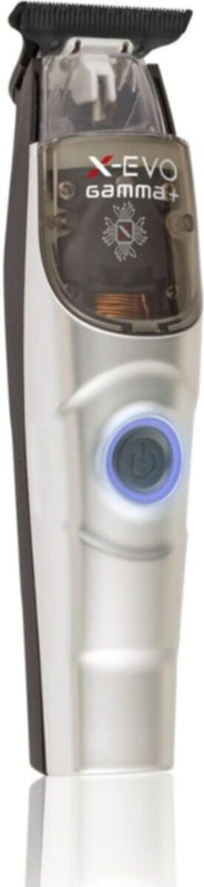 GAMMA+ | X-Evo Trimmer Microchipped Magnetic Motor with Interchangeable Lids Matte Colors, 3 Guards, Charging Stand