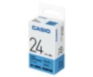 CASIO | Option Label It Black & Blue Tape 24x8mm | XR-24BU1-W-DJ1