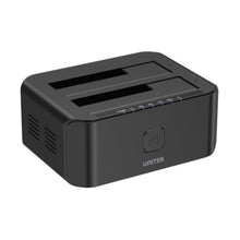 UNITEK | USB 3.0 to SATA III Dual Bay HDD/ SSD Docking Station with UASP & Offline Clone in Black | Y-3032