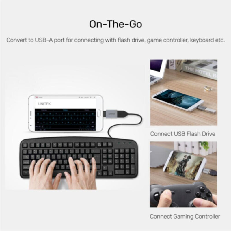 UNITEK | USB3.1 Type-C To Usb-A Adaptor | Y-A025CGY