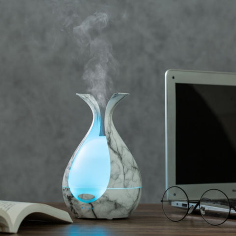 Marble 200Ml Aroma Diffuser With 7 Led Lights And Uk Plug Adaptor For A Premium Look | YD-033