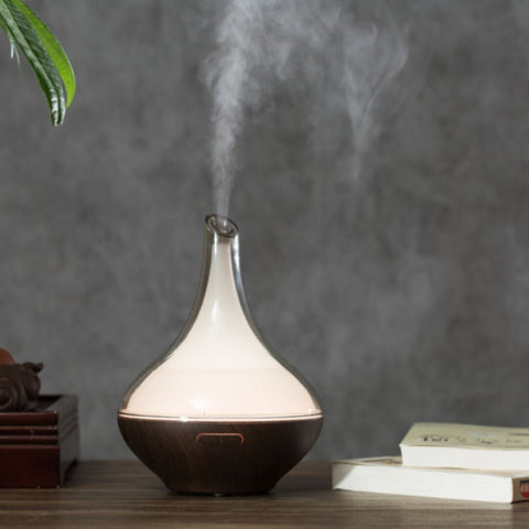 Dark Walnut 200Ml Aroma Diffuser With 7 Led Lights And Uk Plug Adaptor For A Timeless Look | YD-037