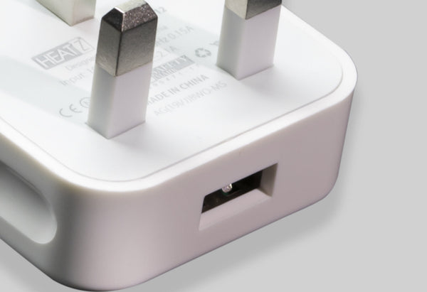 HEATZ | Single Port Home Charger With Lightning Cable(2.1A) White | ZAI12