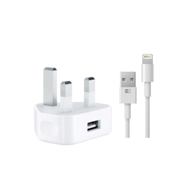 HEATZ | Single Port Home Charger With Lightning Cable(2.1A) White | ZAI12