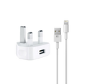 HEATZ | Single Port Fast Home Charger With Lightning Cable(2.2A) White | ZA512