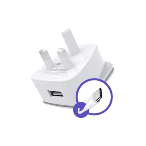 HEATZ | Single Port Home Charger With Type C Usb Cable(2.1A) White | ZAt07
