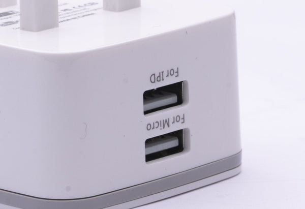 HEATZ | Dual Port Fast Home Charger With Type C Usb Cable(2.4A) White | ZAT08