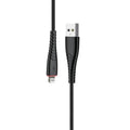 HEATZ | Nylon Lightning  Cable 1 Mtr Blacjk | ZCI13