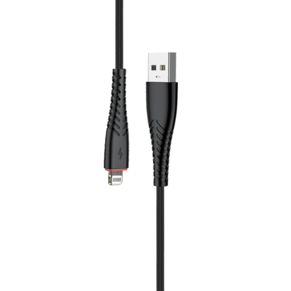 HEATZ | Nylon Lightning  Cable 1 Mtr Blacjk | ZCI13