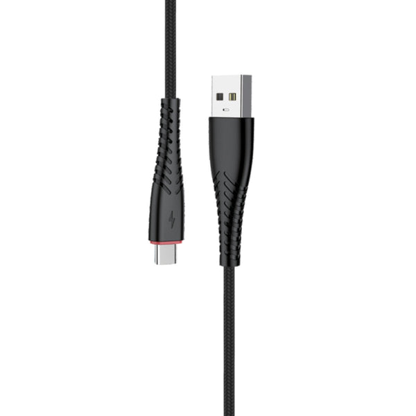 HEATZ | Nylon Type C Cable 1 Mtr Black | ZCT13