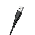 HEATZ | Nylon Lightning  Cable 1 Mtr Blacjk | ZCI13