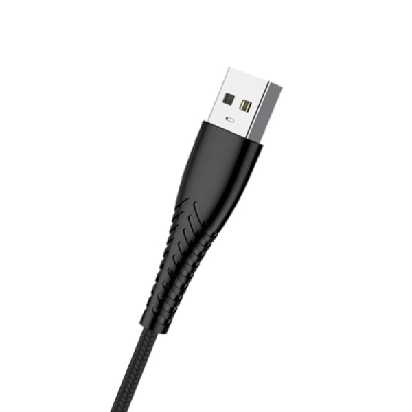 HEATZ | Nylon Lightning  Cable 1 Mtr Blacjk | ZCI13