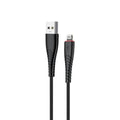 HEATZ | Nylon Lightning  Cable 1 Mtr Blacjk | ZCI13