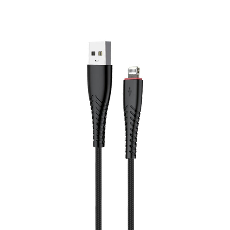 HEATZ | Nylon Lightning  Cable 1 Mtr Blacjk | ZCI13