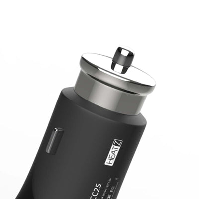 HEATZ | Car Charger 6A Qualcom Pd Port With Micro Cable Black | ZCC25