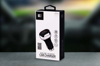 HEATZ | Car Charger 6A Qualcom Pd Port  With Type C Cable White | ZCC26