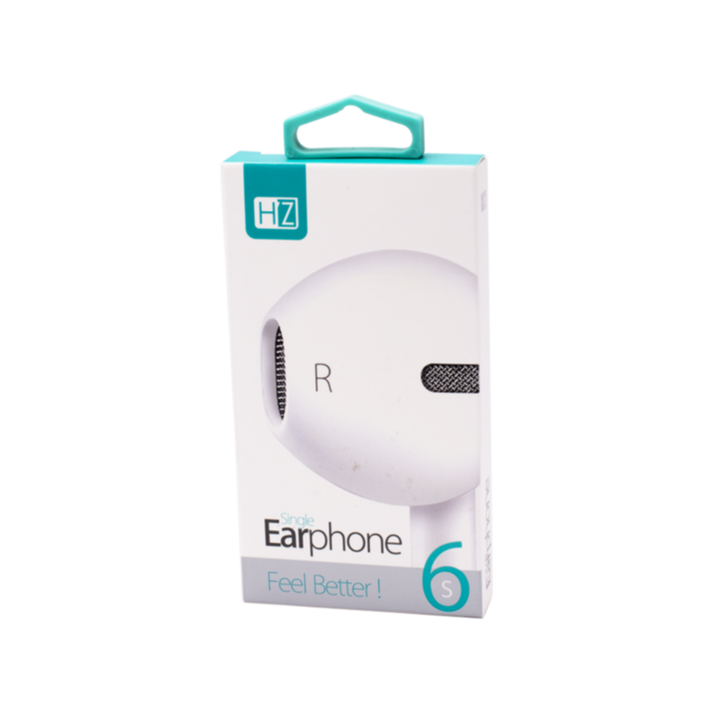 HEATZ | Single Ear Phone 3.5Mm Connector White | ZE1006 / ZE05