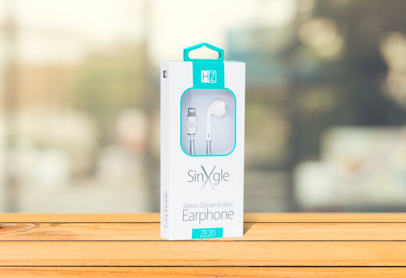 HEATZ | Single Wired Earpod Earphone Lightning Connector White | ZE20