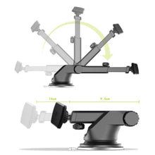 HEATZ | Universal Magnetic Car Mount(360 Degree Telescopic Adjustable) Black | ZH78