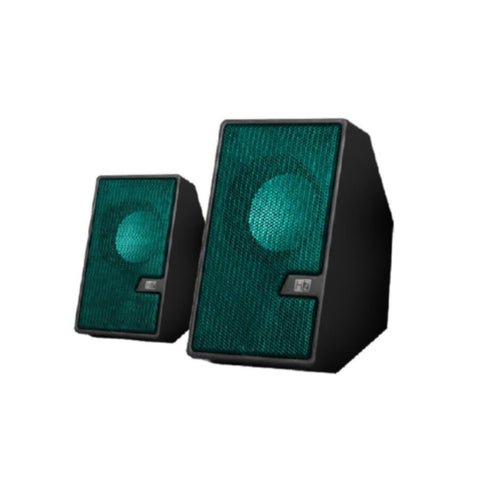 HEATZ | Wired USB Speaker for PC & Laptop 2.0 Black & Green | ZS15