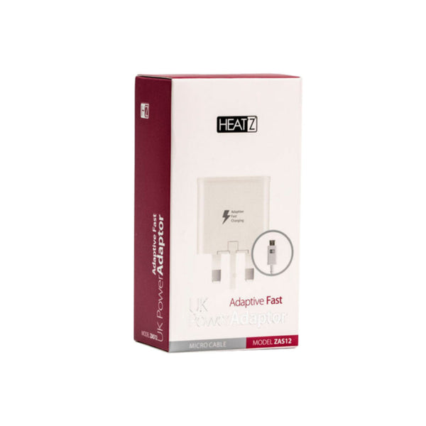 HEATZ | Single Port Home Charger With Micro Usb Cable(2.1A) White | ZAS12