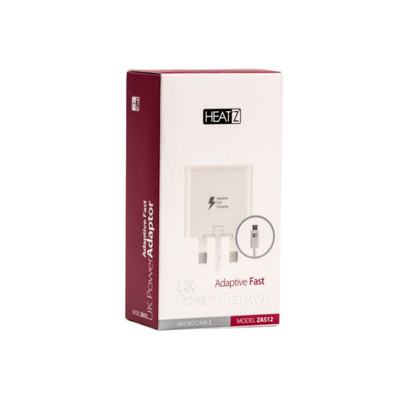 HEATZ | Single Port Home Charger With Micro Usb Cable(2.1A) White | ZAS12